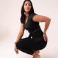 Love Laura Cream Trim Leisure Top In Black