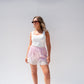 Elsa Lace Trim Shorts In Pink