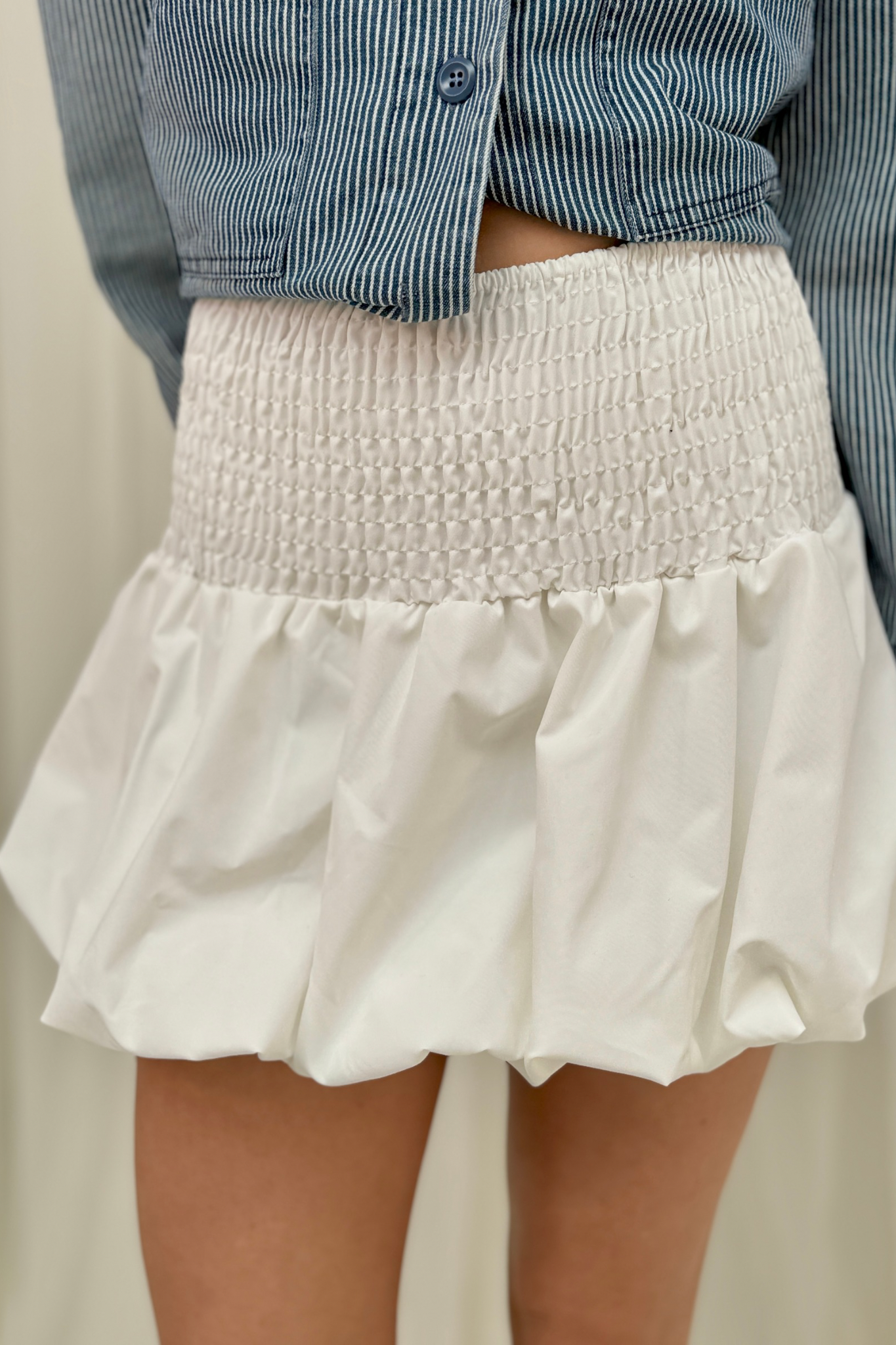 Indie Puffball Skirt In White