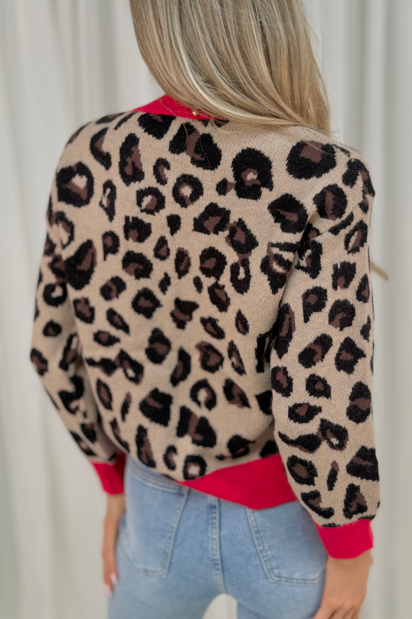 Millie Textured Jacket In Leopard