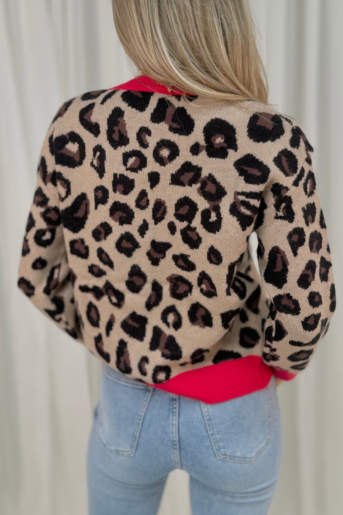 Millie Textured Jacket In Leopard