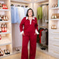 Love Laura Leisure Trousers In Dark Red