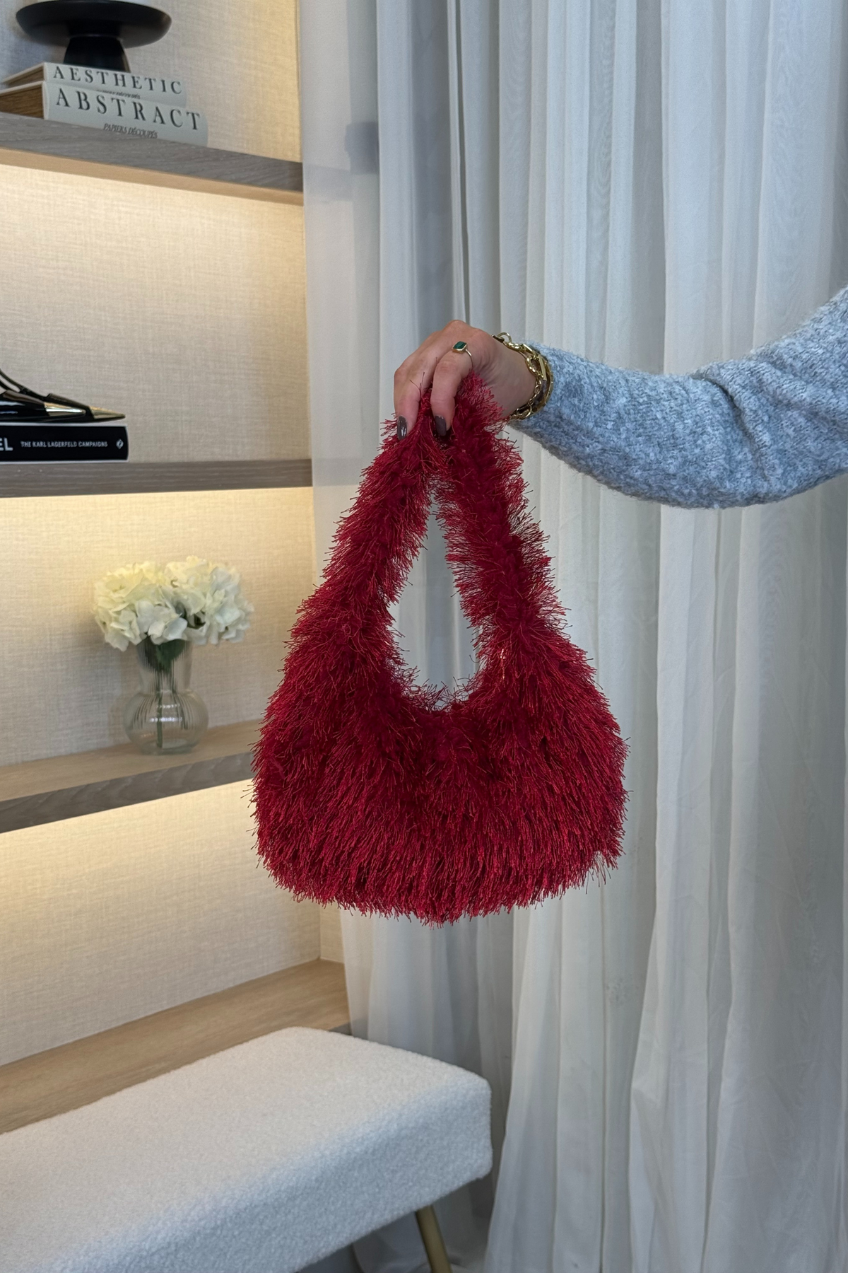 Frankie Textured Bag In Red