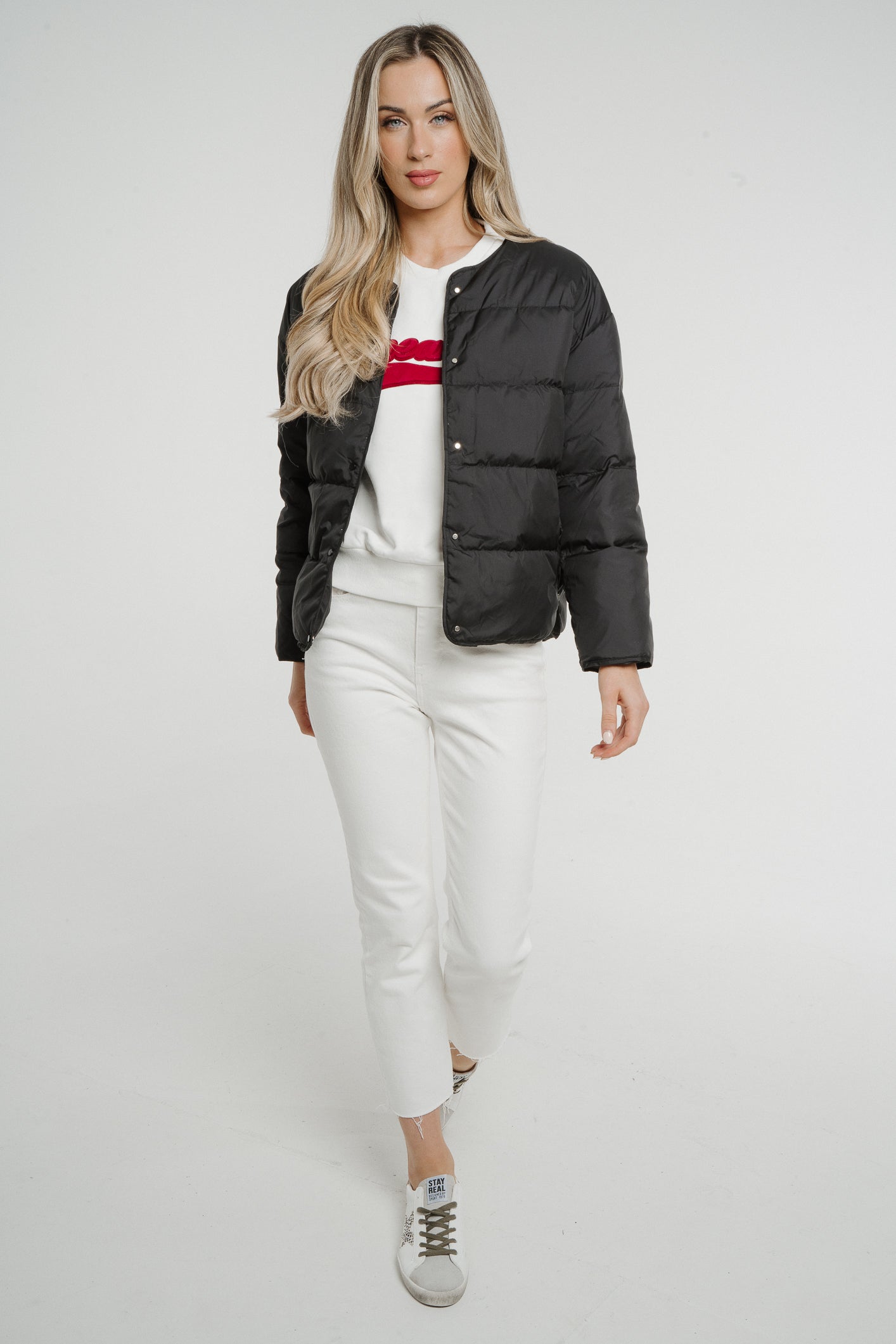 Holly Hooded Puffa Coat In Black