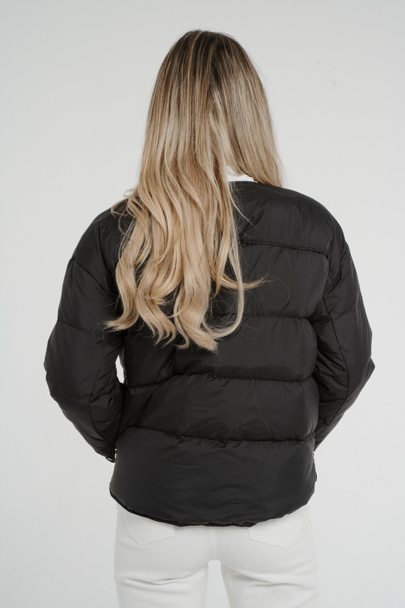 Holly Hooded Puffa Coat In Black