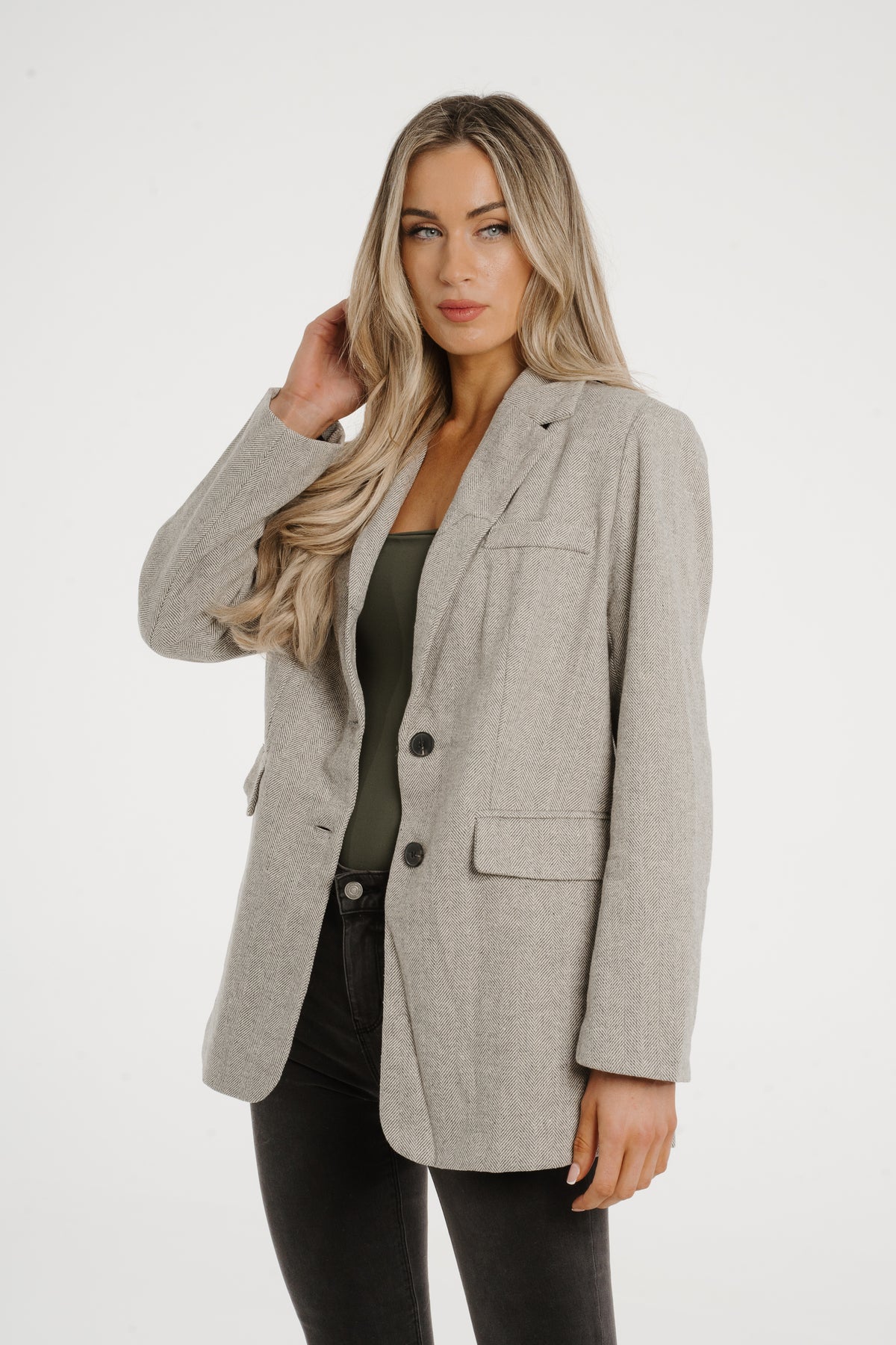 Elsa Blazer In Light Grey