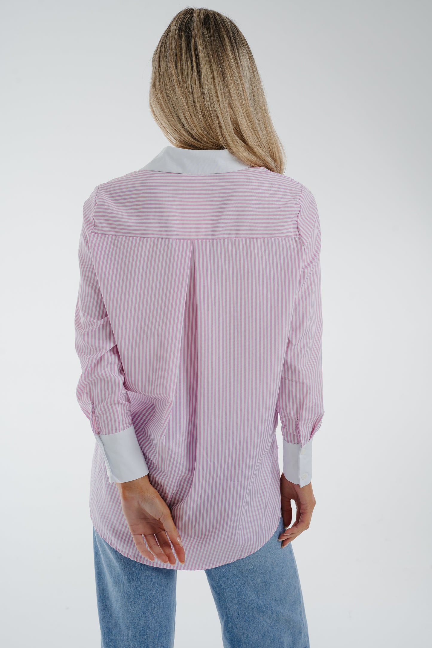 Maria Pinstripe Shirt In Pink