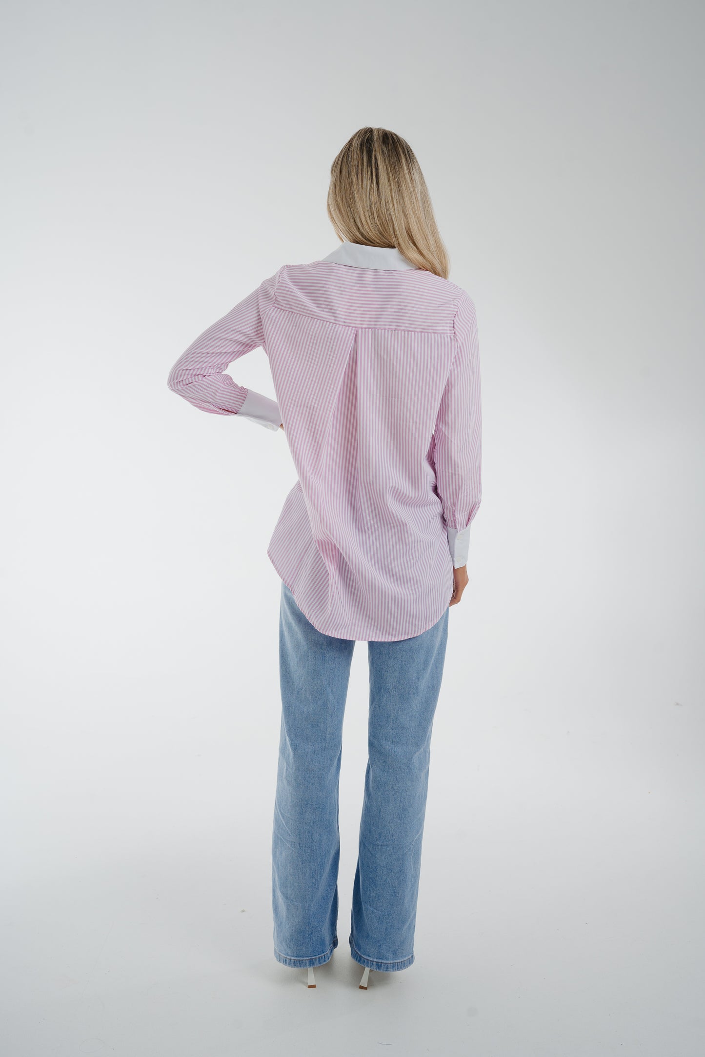 Maria Pinstripe Shirt In Pink