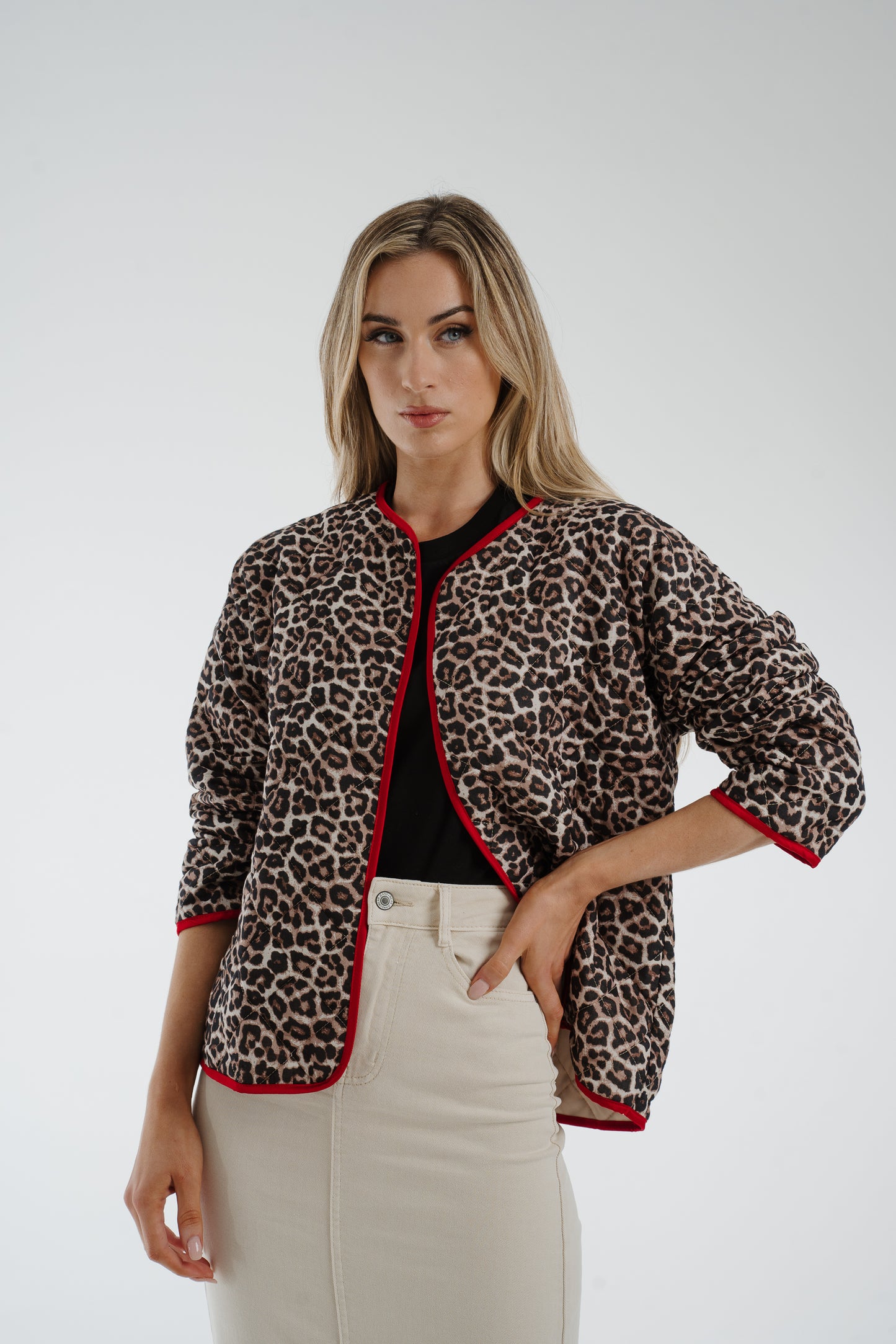 Lynne Quilted Jacket In Leopard Print