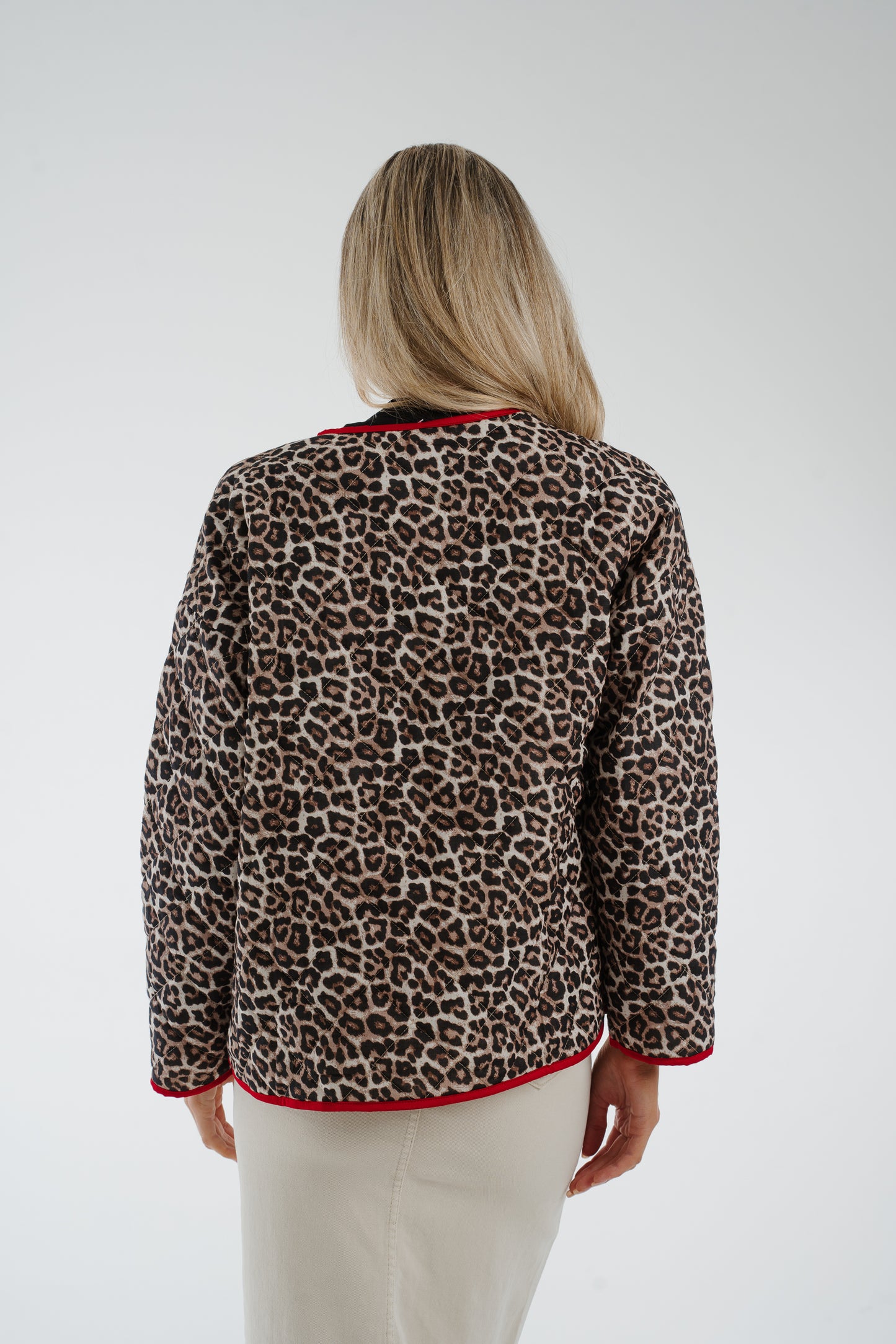 Lynne Quilted Jacket In Leopard Print