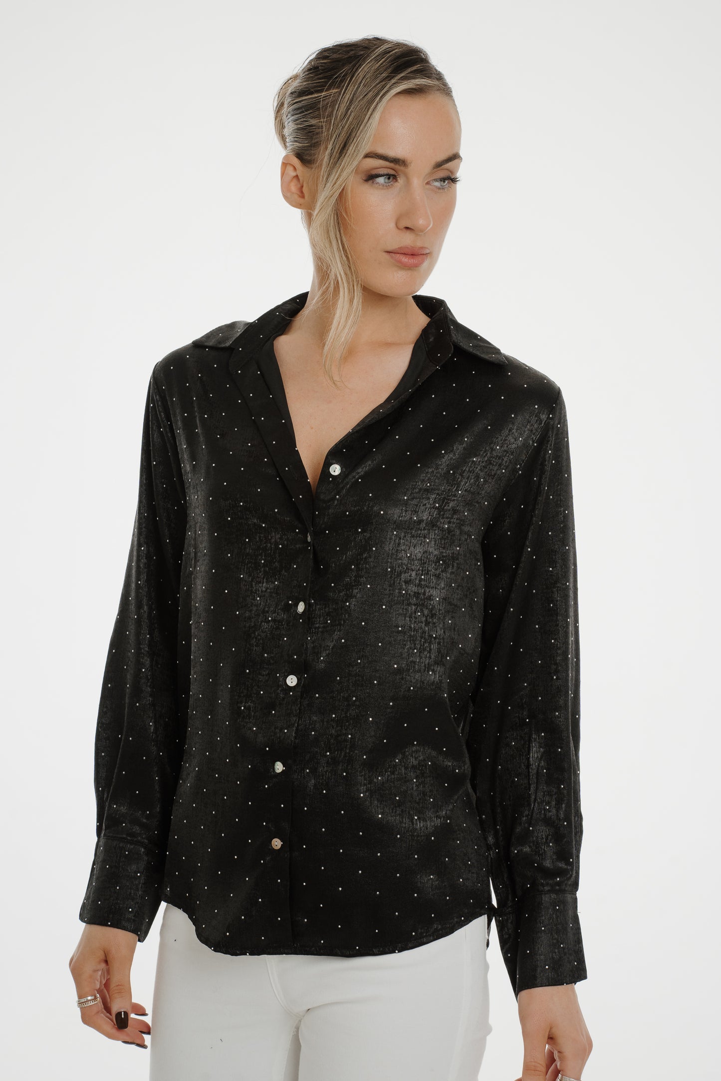 Iris Embellished Shirt In Black