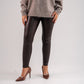 Freya Leather Look Leggings In Chocolate