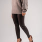 Freya Leather Look Leggings In Chocolate