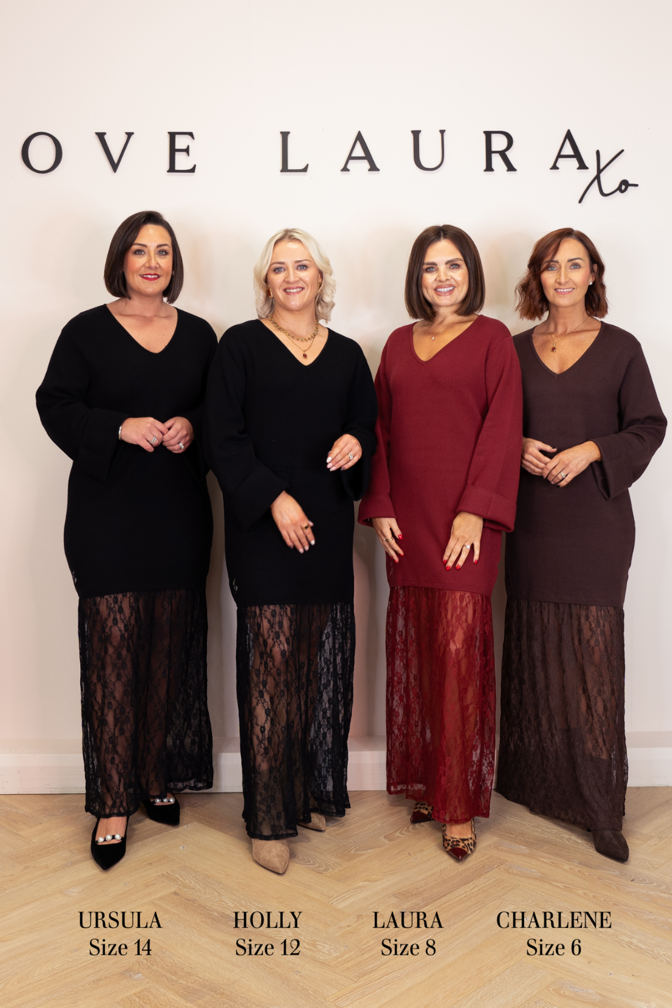 Love Laura Contrast Knit Dress In Chocolate