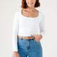 Love Laura Scoop Neck Top In White