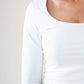 Love Laura Scoop Neck Top In White