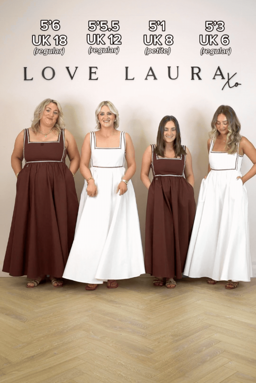 Love Laura Heart Embroidered Dress In White