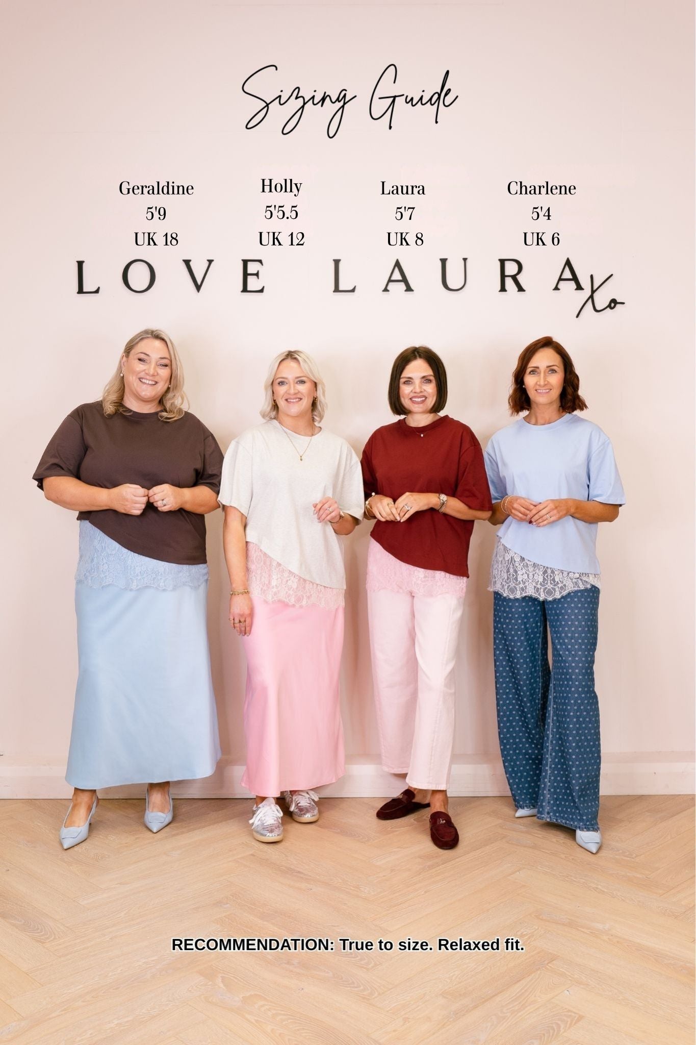 Love Laura Lace Trim T-Shirt In Blue