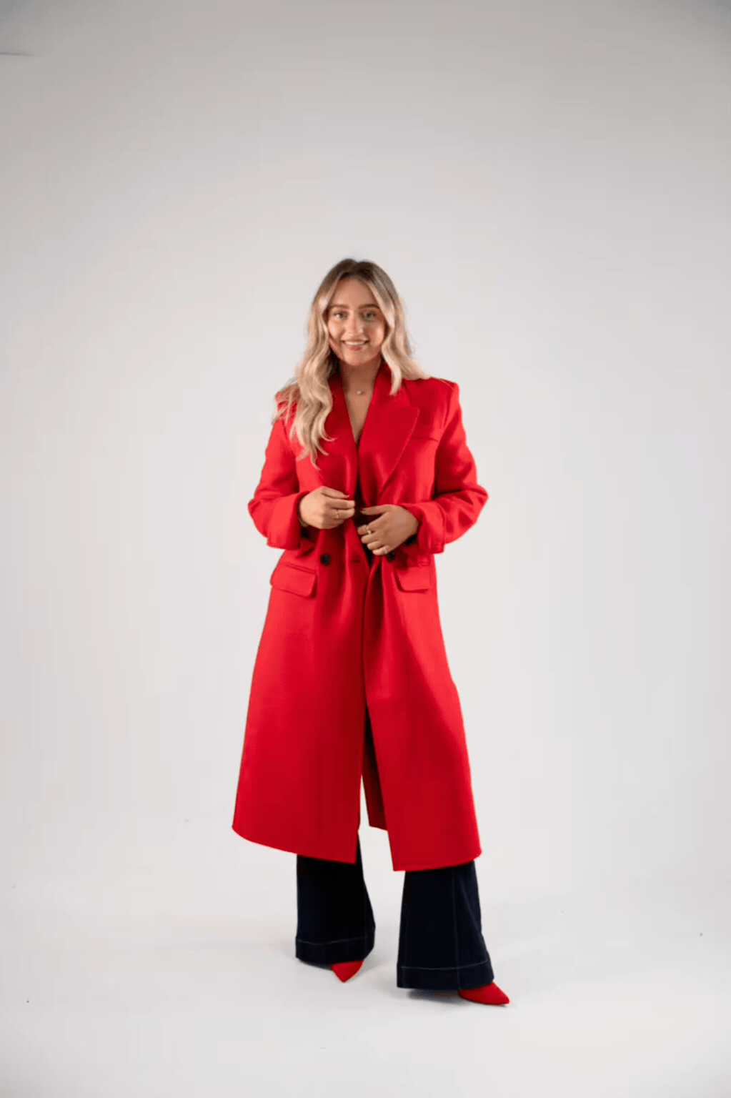 Love Laura Three Way Edit Coat In Red