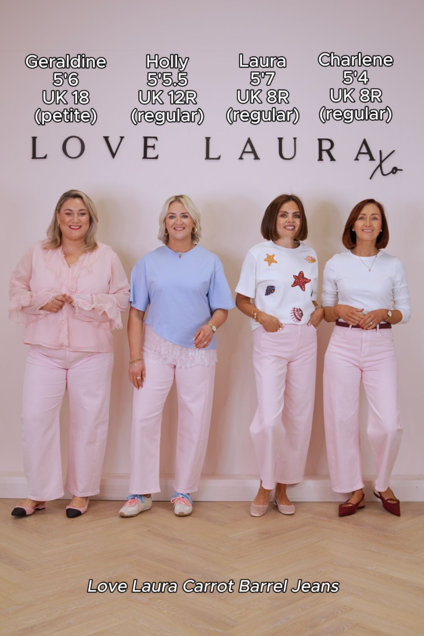 Love Laura Carrot Barrell Jeans In Pink