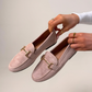 Sadie Faux Suede Loafer In Pink