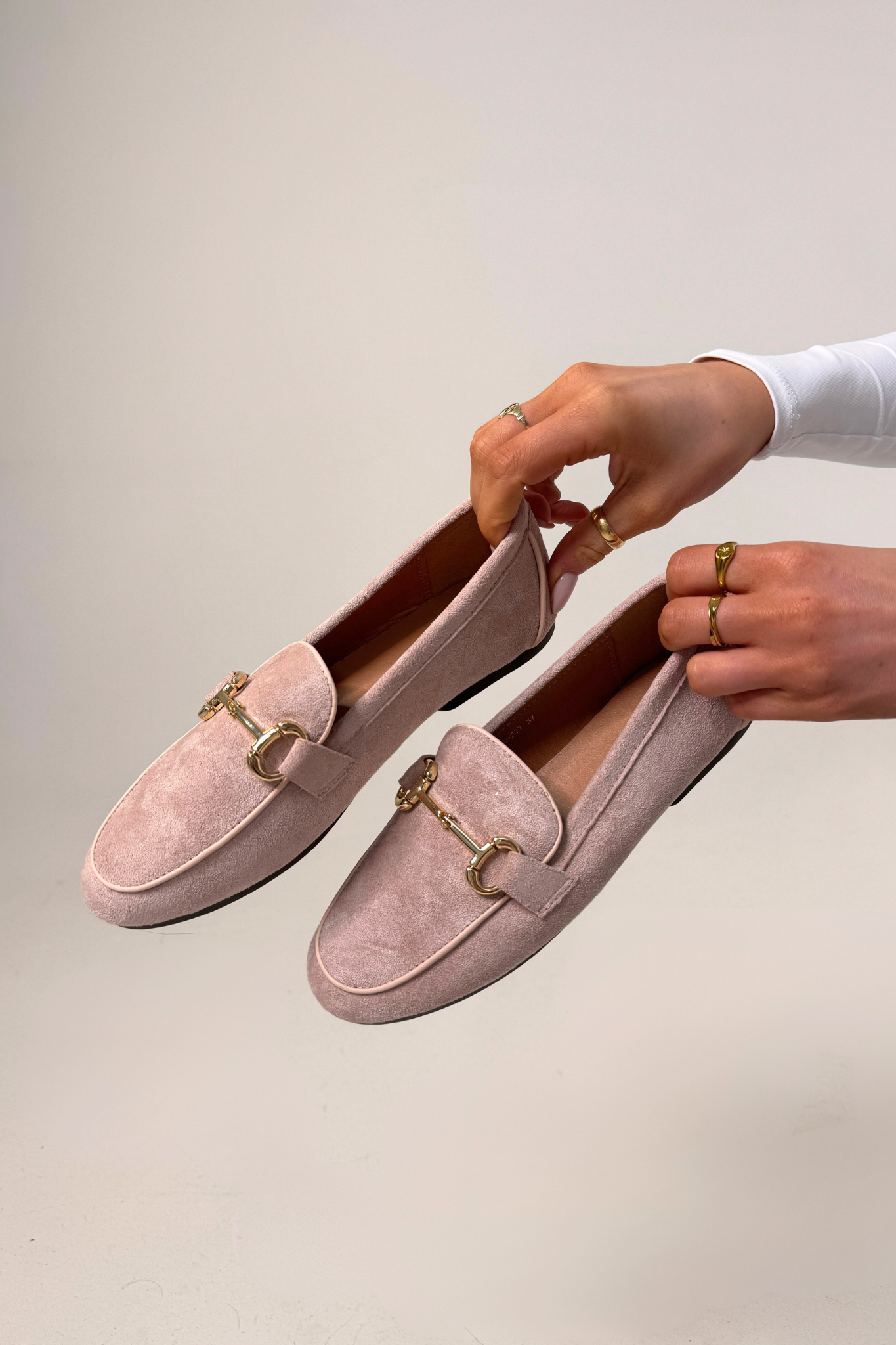 Sadie Faux Suede Loafer In Pink