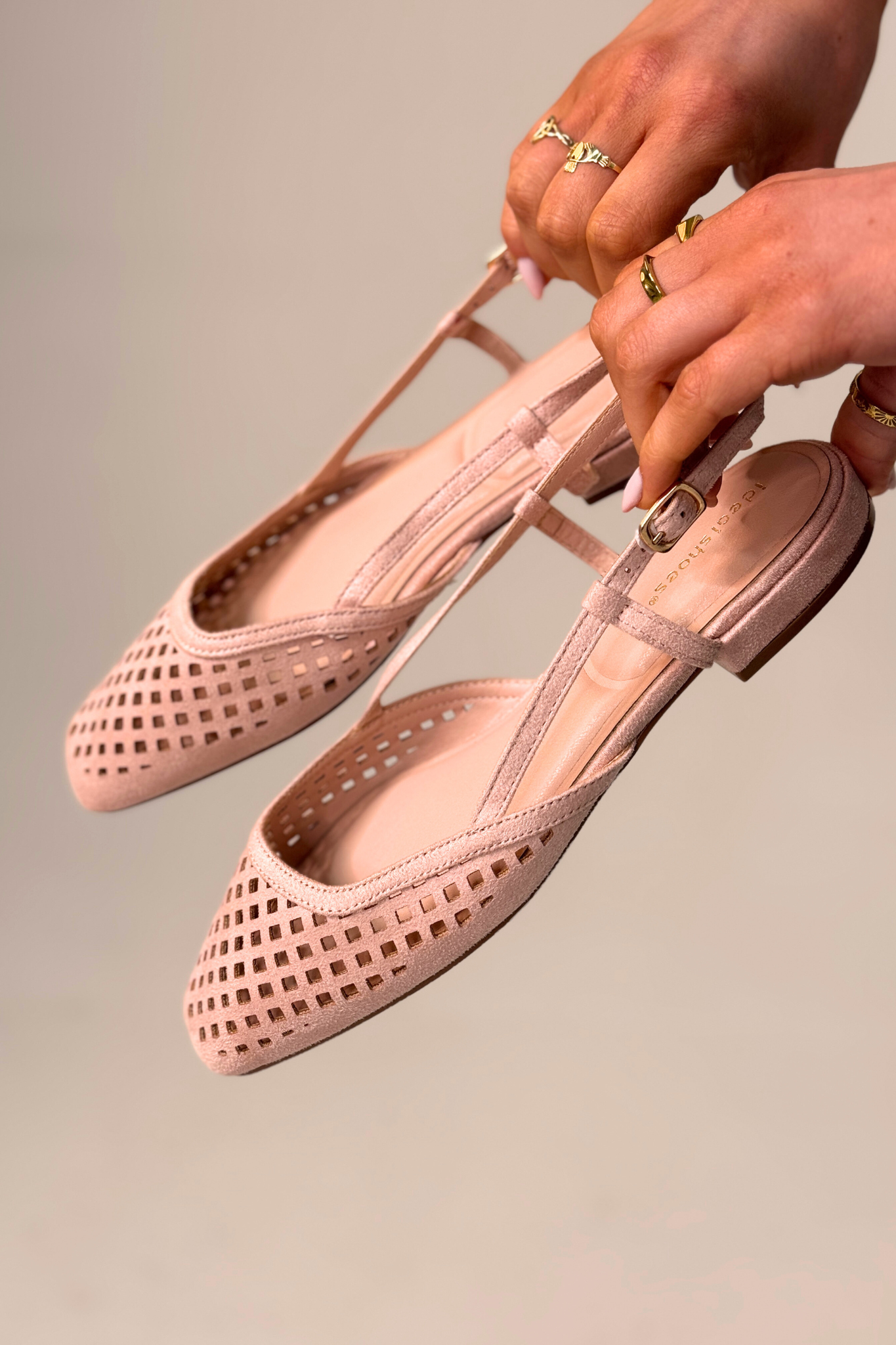 Izzy Woven Slingback In Blush