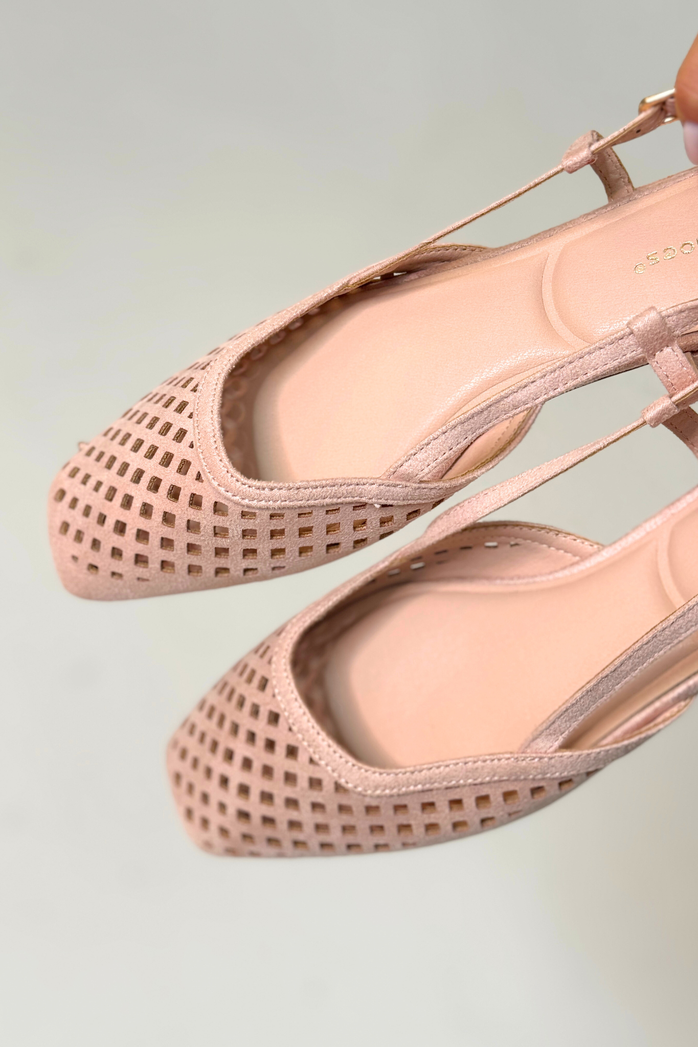 Izzy Woven Slingback In Blush