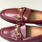Lauren Buckle Faux Leather Loafer In Wine