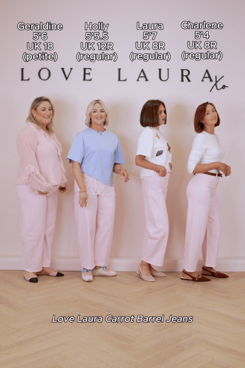 Love Laura Carrot Barrell Jeans In Pink