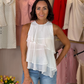 Iris Tiered Ruffle Top In White