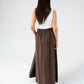 Willow Asymmetric Waist Maxi Skirt In Coffee
