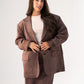 Willow Faux Suede Blazer In Mocha