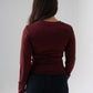 Willow Long Sleeve Top In Burgundy