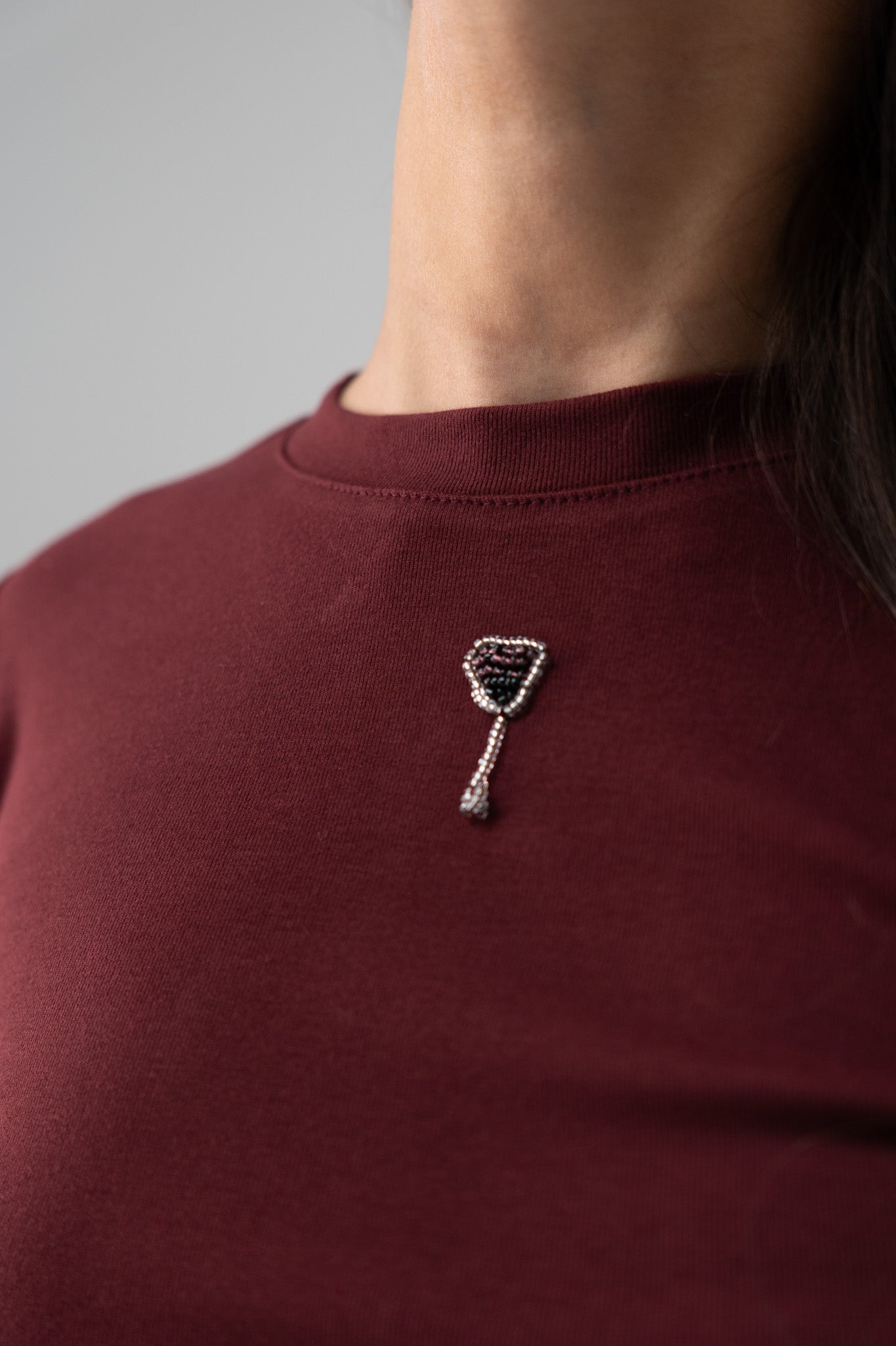 Willow Long Sleeve Top In Burgundy