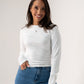 Willow Long Sleeve Top In White
