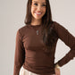 Willow Long Sleeve Top In Coffee