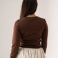 Willow Long Sleeve Top In Coffee