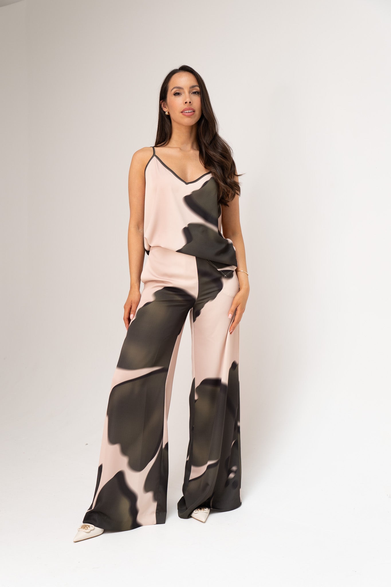 Alana Printed Cami In Green Mix