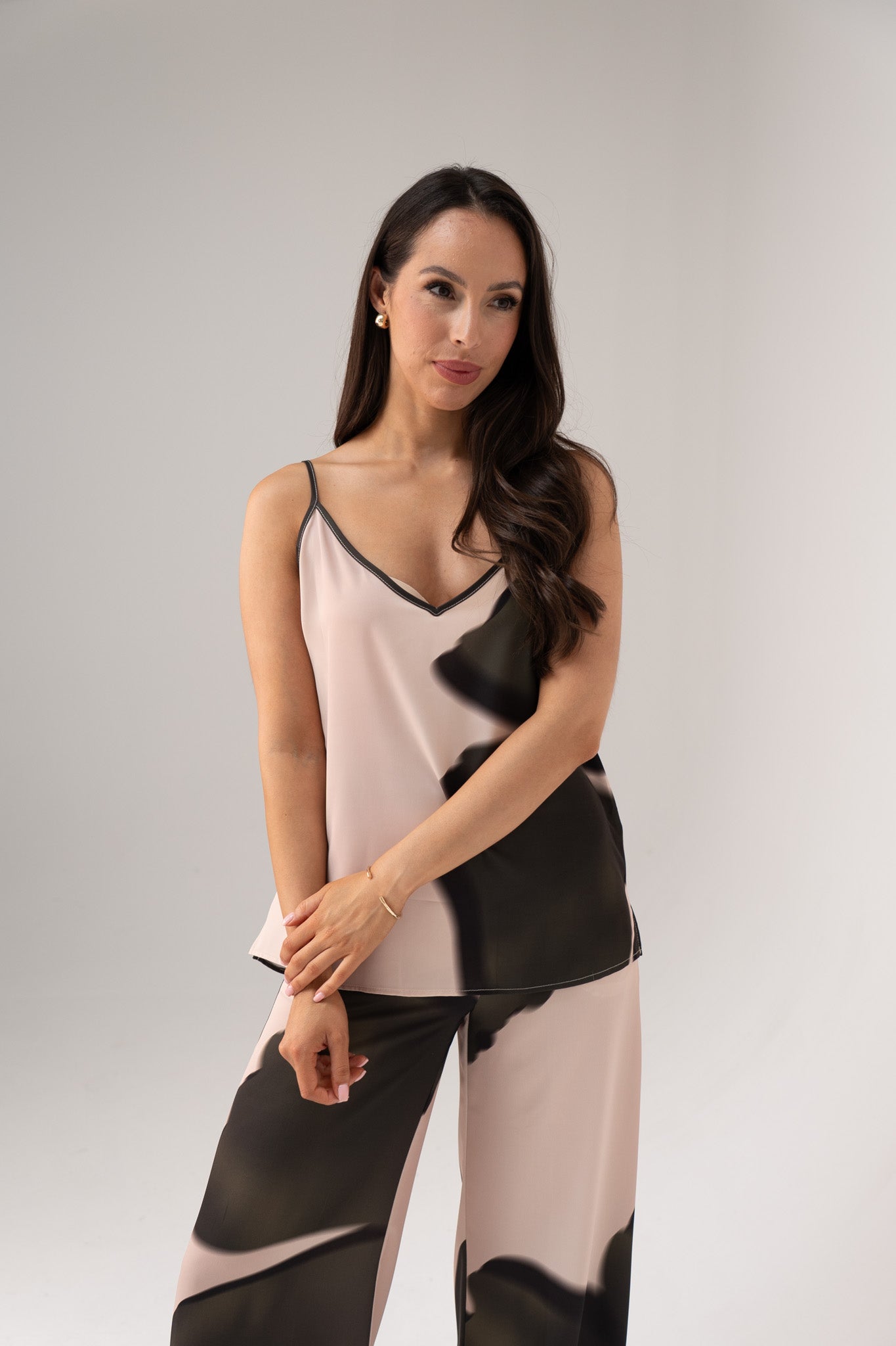 Alana Printed Cami In Green Mix