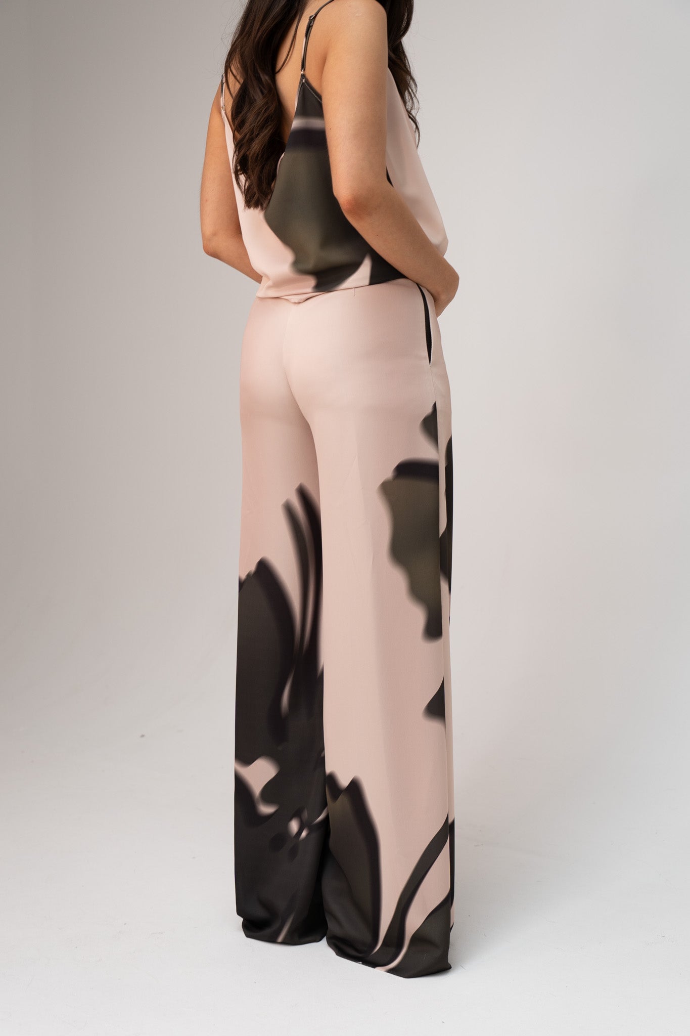 Alana Printed Trousers In Green Mix