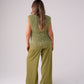 Love Laura High Waist Wide Leg Trousers In Olive
