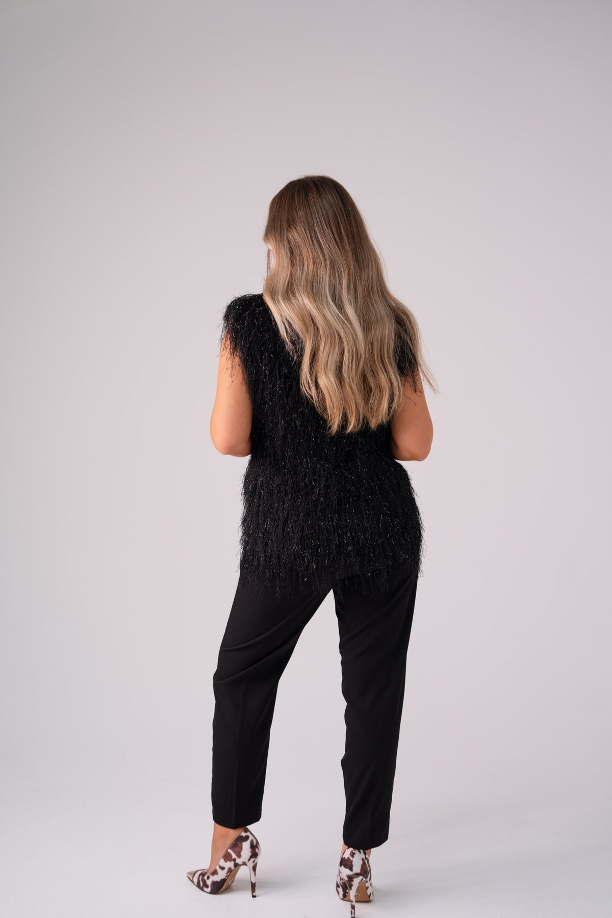 Love Laura Sculpted Trousers In Black