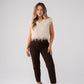 Love Laura Fringed Textured V-Neck Top In Cream