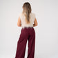 Love Laura Fringed Textured V-Neck Top In Cream