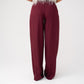 Love Laura High Waist Wide Leg Trousers In Burgundy