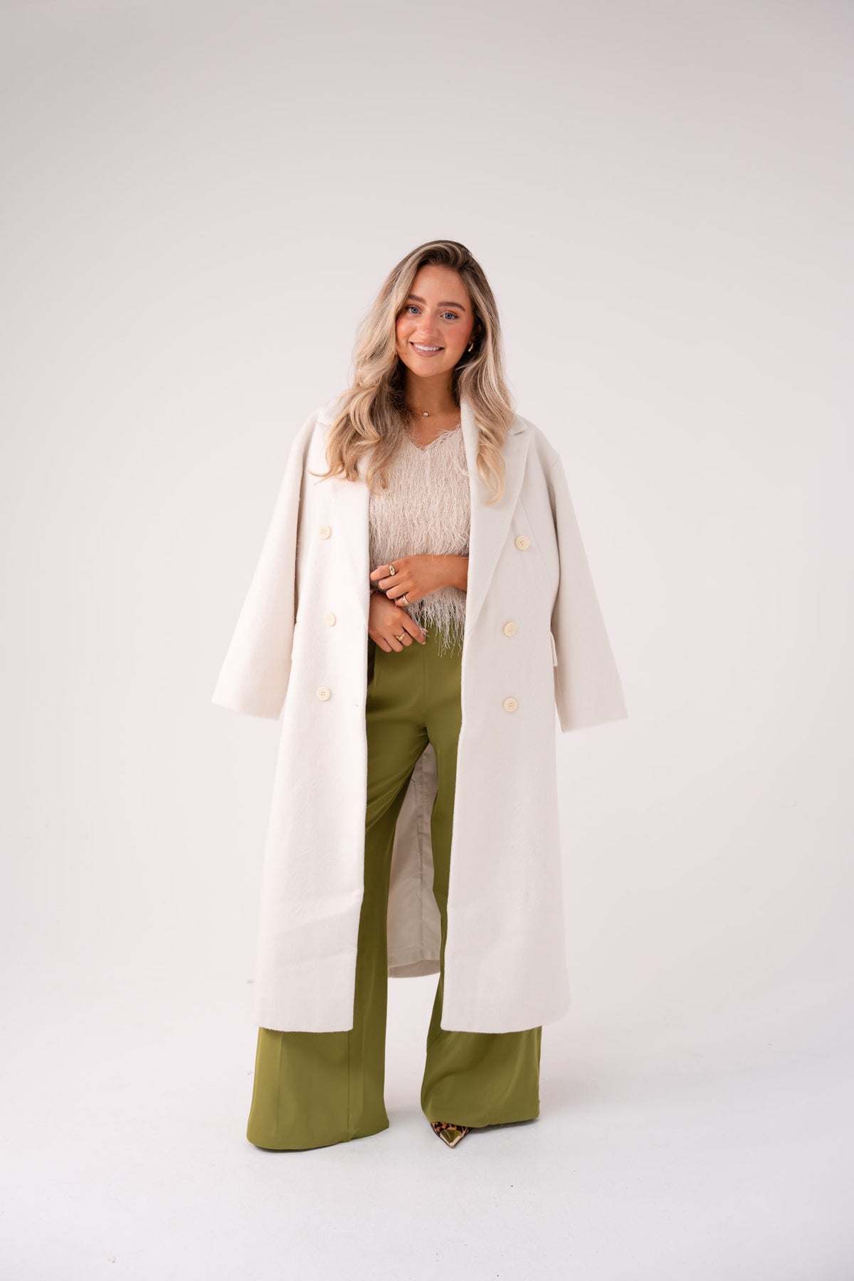 Love Laura Coat In Cream