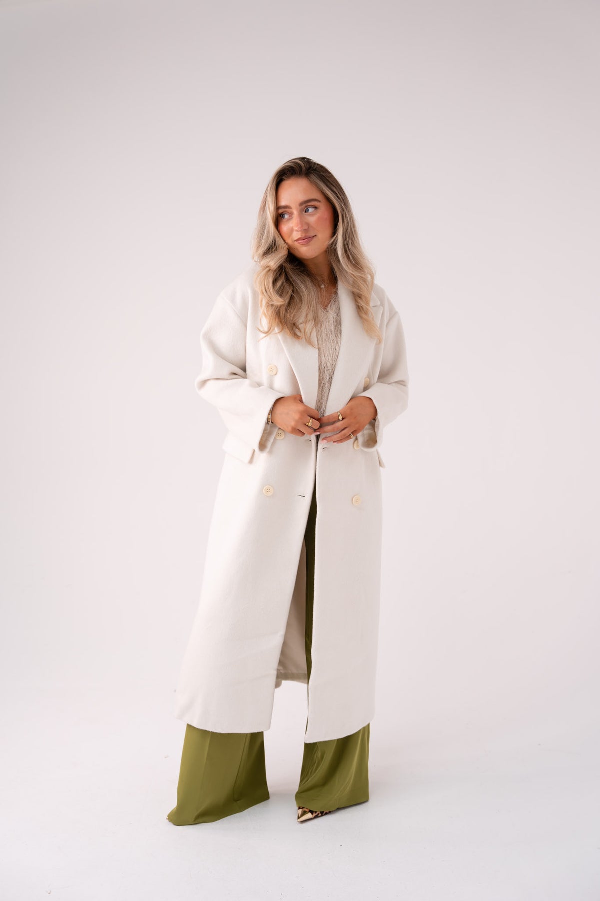 Love Laura Coat In Cream