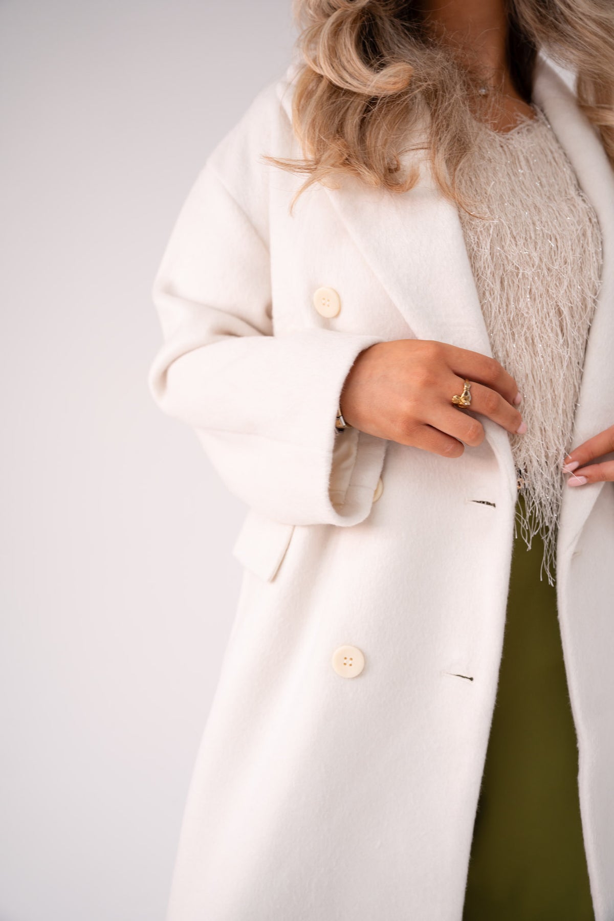 Love Laura Coat In Cream
