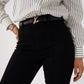 Love Laura High Rise Flare Jeans In Black